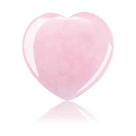 Jovivi 60mm Large Rose Quartz Crystal Heart Healing Crystals Heart Stones Polished Pocket Love Gemstones Chakra Reiki Energy Balancing Meditation Gift