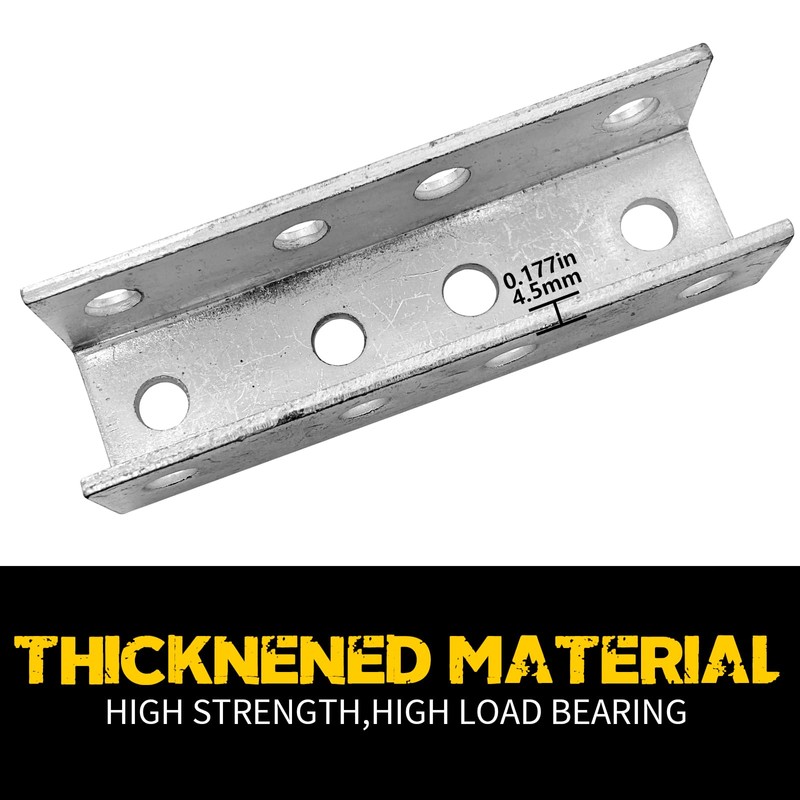 VEVIVOOVY U-Shaped Brace Fitting,0.157“ Thick Heavy Duty Strut Connector Bracket