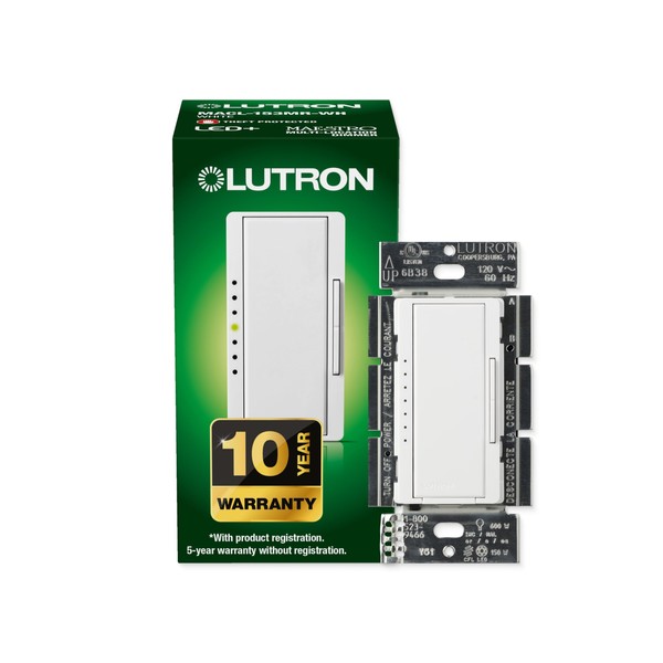 Lutron Maestro LED+ Dimmer Switch for Dimmable LED, Halogen and