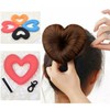 Heart Donut Hair Donut Heart Magic Sponge Bun hairstyle black SE01083 100ea