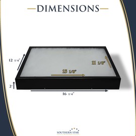 Southern Star Displays Riker Display Case 12 x 16 x 2 for Collectibles Jewelry Arrowheads Relics & More