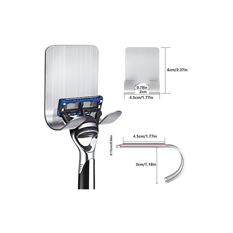 Ganchos Adhesivos para Pared de Acero Inoxidable
