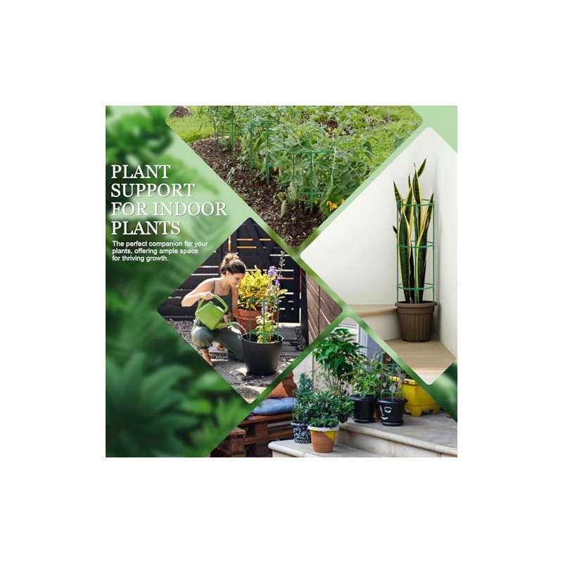 24Pcs Stackable Plant Support Stakes for Indoor and Garden Use