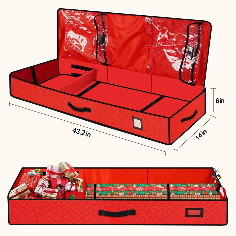 HikooLSS Wrapping Paper Organizer Storage Container 600D Heavy Duty Tear