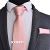 Branduce Rose Gold Tie for Wedding Men Business Solid Classic