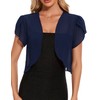 HANERDUN Women's Bolero Chiffon Festive Short Sleeve Elegant Cardigan Open