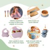 TUXORY Set platos de bambú para bebes y niños con