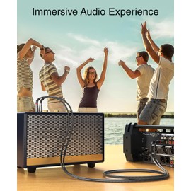 BlueRigger RCA Cable, 5M (2RCA Male to 2RCA Stereo Audio Cable, Braided, Gold Plated, Subwoofer)- Compatible with Home Theater, Amplifier, Hi-Fi System, HDTV, Car Audio, Turntable, Receiver, Speaker