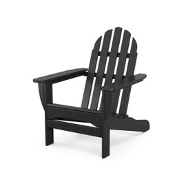 POLYWOOD AD4030BL Classic Outdoor Adirondack Chair, Black