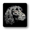 Fractal Artworks Sprocker Spaniel Coaster Set with Fractal Art Design.