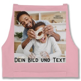 Geschenk mit Namen personalisiert by Shirtracer - Apron - Adult - Your Picture Photo Text Gift, 01 Pink