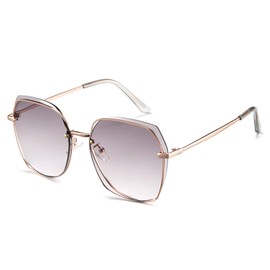 Cyxus Women's Sunglasses, Large, UV Protection, UV Protection, Small Face Effect, Lightweight Design, For Fishing, Driving, Climbing, Travel, Sports, Stylish, 03 gradient brown