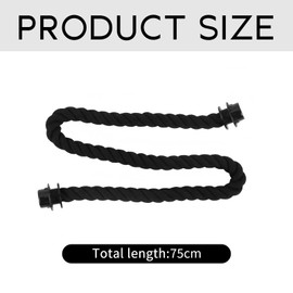 Bag Handles for O Bag Handles, 2 Pieces Beach Bag Handles Replacement, Classic Handbag Strap, Bag Handle for Obag Accessories, 70 cm, Black