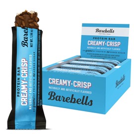 Barebells Protein Bars Creamy Crisp - 12 Count, 20g High Protein Treats - Chocolate Nutrition Bar with 1g Total Sugars - On-The-Go Breakfast or Post-Workout Snack
