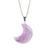 Meztole Crescent Moon Necklace Reiki Healing Crystal Necklace Stone Moon