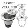 Oakland 3-1/2 Inch Sink Drain Assembly Kit, Removable Deep Sink