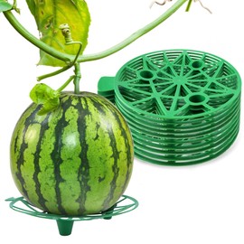 UCandy Plant Melon Supports Cages Cradles Trellis for Watermelon, Cantaloupe, Pumpkins, Strawberries Avoid Ground Rot (10, Light grenn)