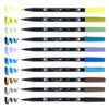 Tombow 56169 Dual Brush Pen Art Markers, Landscape, 10-Pack. Blendable,