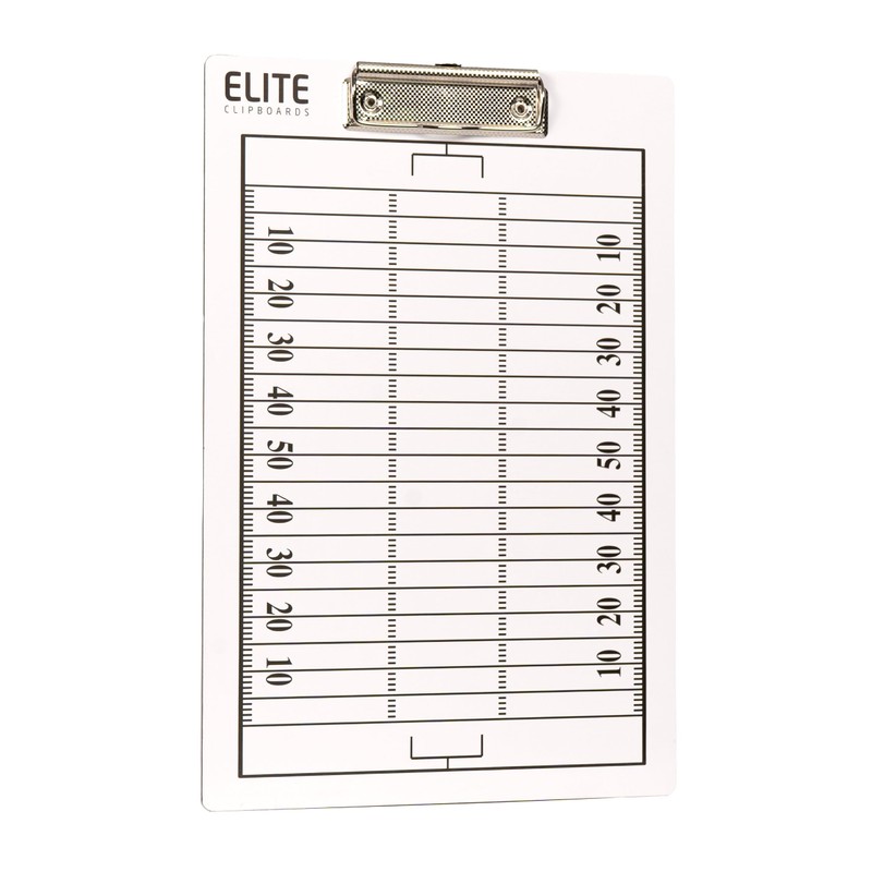 Elite Clipboards Football White Dry Erase Coaches Clipboard | Double-Side