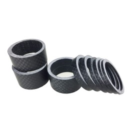 PLATT 10 Pieces Bike Headset Spacer Full Carbon Fiber Bicycle Stem Headset Spacer Fit 1 1/8-Inch Compatible with MTB Bike Road Bikes,Matte