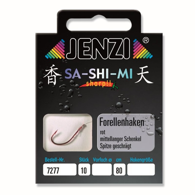 2 Packs Set JENZI Tied Trout Hooks (20 Pieces) Mono,