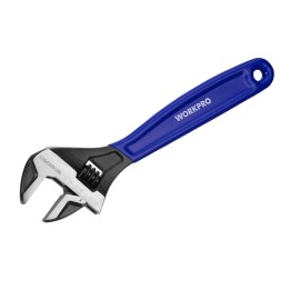 WORKPRO 12" Adjustable Wrench Wide Jaw Black Oxide Cr-V Steel Metric & SAE Scale