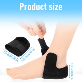 KFHENSOMR Plantar Fasciitis Support 2pcs Heel Support for Plantar Fasciitis Plantar-Fasciitis Heel Cup Protector for Achilles Tendinitis Dry Cracked Heels Spurs (Unisex, Black)
