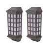 2 Sets Solar Wall Sconce LED White Light Intelligent Control