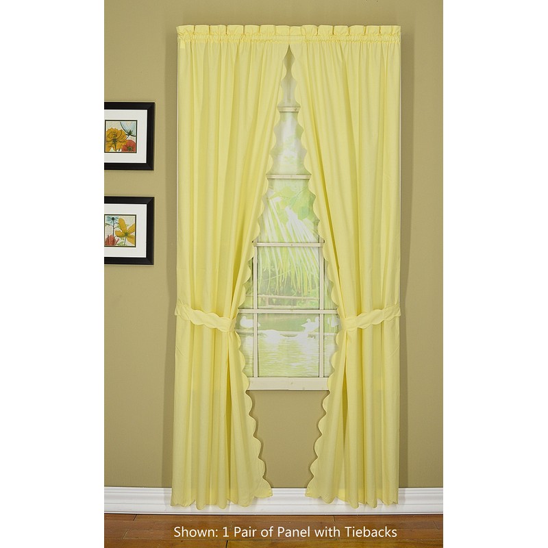 Today's Curtain, Orleans Scallop Curtain, Buttercup 45" Panel Pair and