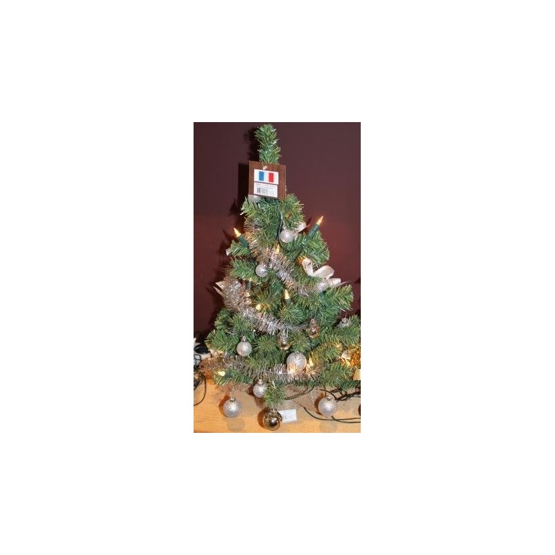 Decoris Mini-Glaskugel, silberfarben