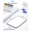 Nicpro 2 Pack Dry Erase Whiteboard A4, Magnetic Double Sided