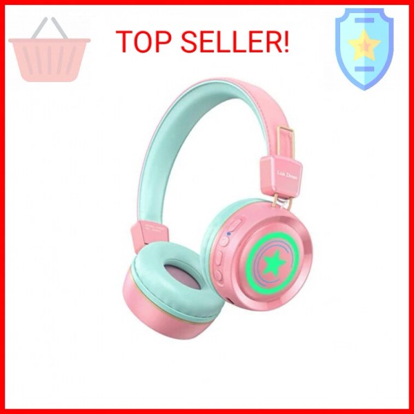 Link Dream Kids Bluetooth Headphones with Microphone for School On-Ear