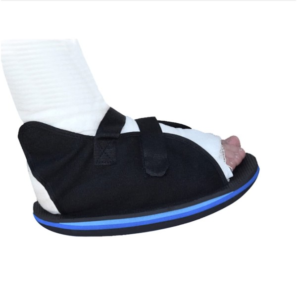 Post Op Shoe Broken Toe Open Walking Shoe Lightweight Surgical Foot Protection Cast Boot Adjustable Straps for Ankle Injures Support Bunion Hammertoe Post Surgery Brace Foot Fracture Orthopedic Shoe