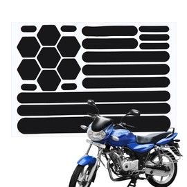 Motorcycle Stickers, Reflective Black Stickers, Dustproof Reflectors for Nighttime Safety, Reflective Helmet Tape, Retro Kit, Night High Visibility Safety