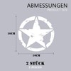 Longivia® Pack of 2 Stars Military Stickers (Sizes 25 cm,