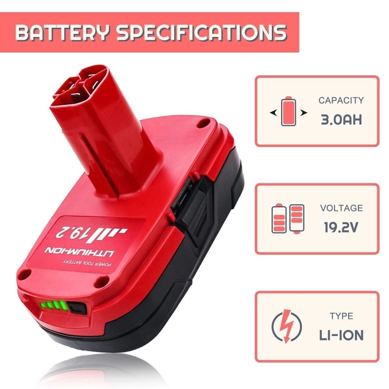 For Craftsman 2Pack For CRAFTSMAN 19.2 VOLT C3 LITHIUM DIEHARD
