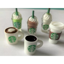 Unbranded Set of 10 Mini Starbuck's Drinks