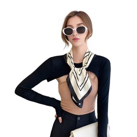 VelureLWJ Satin Scarf for Hair, 35" Like Silk Scarf for Women Hair Wrap Sleeping, Silk Head Scarf, Silk Hair Scarf, White Scarf, Luxuriously Soft and Silky Smooth Fashion Accessory - Packaged