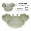 3pcs Toddler Divided Plate Set Silicone Baby Suction Plate Anti
