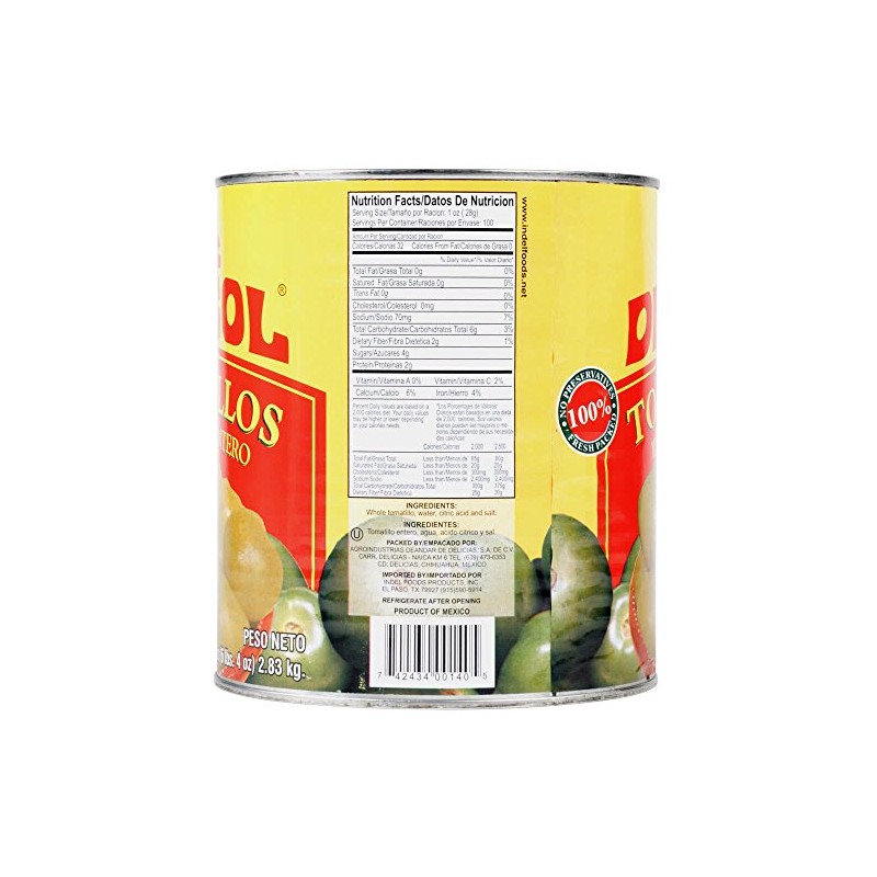 Del Sol Whole Tomatillos #10 Can By TableTop King