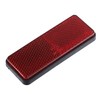 X AUTOHAUX 4 Pcs 87.5mm Red Universal Rectangular Reflective Warning