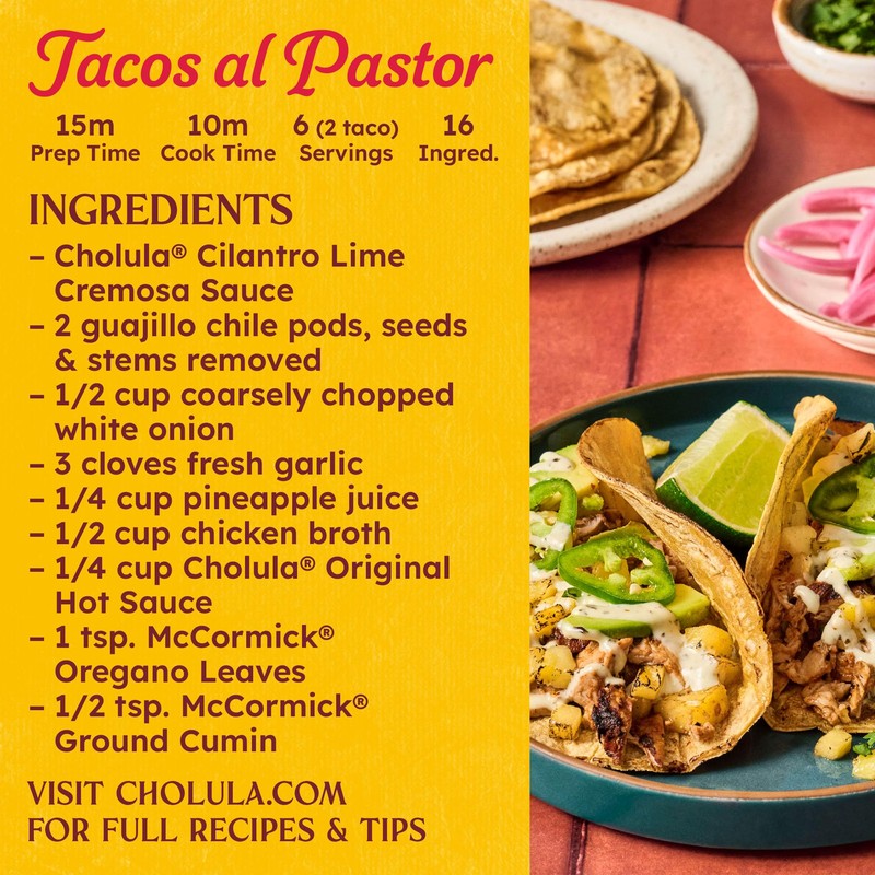Cholula Cremosa Sauce, Cilantro Lime, Mild Heat, Creamy Squeezable Topping
