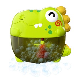 NEXTAKE Dinosaur Bathtub Bubble Maker Toy, Dino Tub Bubble Blower Toy Electric Bubble Machine Bath Toy with Colorful Gradient Lights and Joyful Music, No Special Bubble Solution Needed