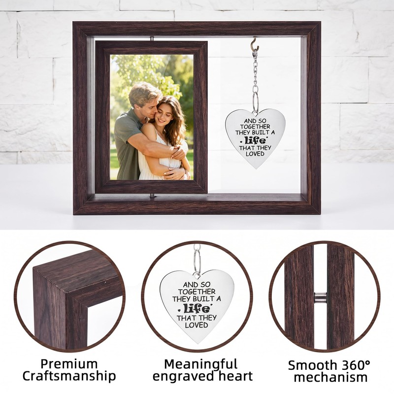 Wedding Gifts for Couples 2026, Rotating Wedding Photo Frame