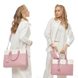 LOVEVOOK Laptop Tote Bag for Women, Work Totes Business Office Computer Briefcase with Clutch Purse