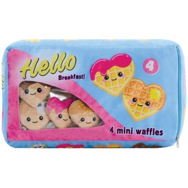 iscream Play with Your Food! Waffle Time Fleece Play Pillow Set with Embriodered Accents