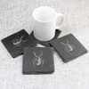 4 x 'Stag Beetle' 10cm Square Slate Coasters (CR00221820)