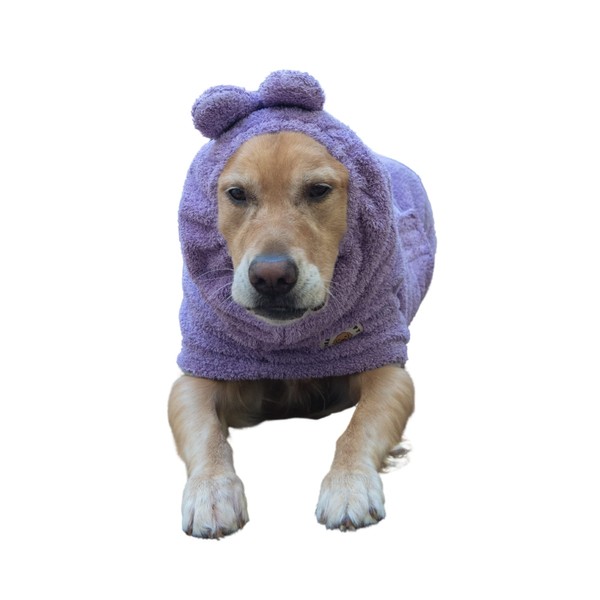 DERPYCHAPPY Premium Dog Bathrobe Towel, Absorbent Microfiber Robe for Small