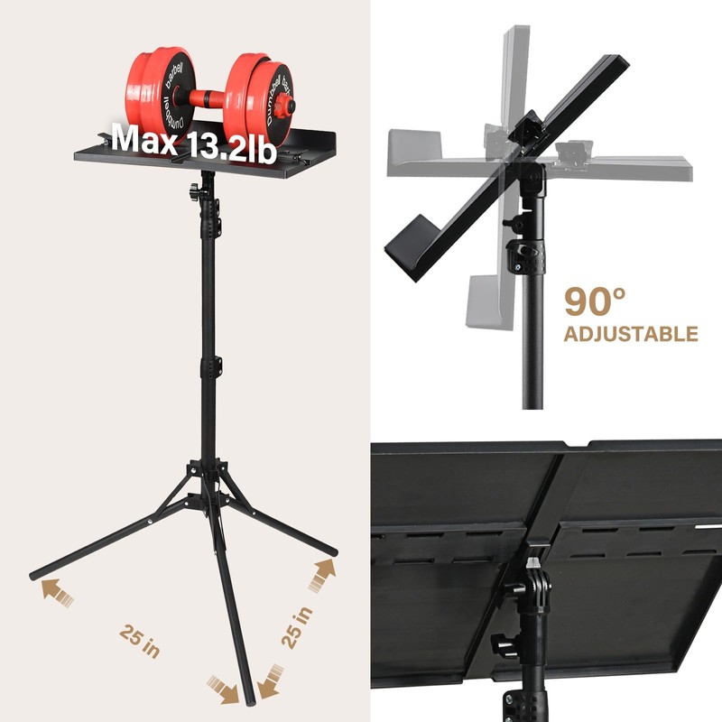 Vekkia Music Stand - Lightweight and Portable, Adjustable Panel Extension