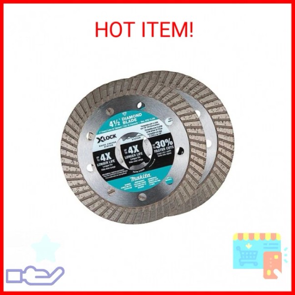 ‎Makita Makita E-07222 X-Lock 4-1/2" Turbo Rim Diamond Blade for